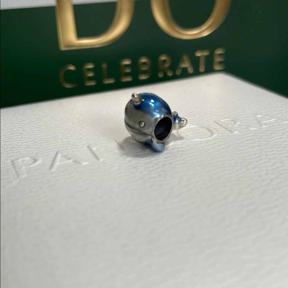 Pandora Blue Narwhal Charm - Picture 3 of 5